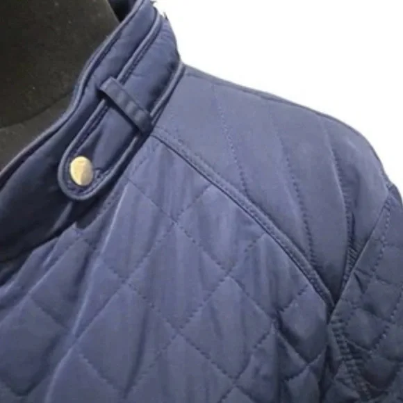 New York & Company Women's Navy Blue Jacket, Gold Zippers, Two Pockets, Size XL - Picture 6 of 11